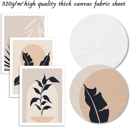 Abstrakte Boho Wanddekoration Poster Set von 3 Sonne Salbei Grün 12x16