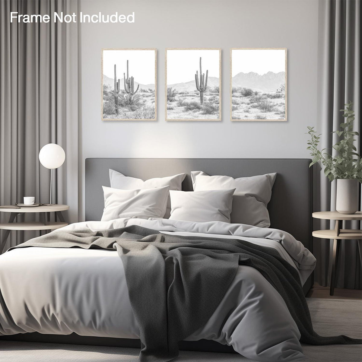 Kaktus Wüste Landschaft Poster Wanddekoration Set 12x16 in