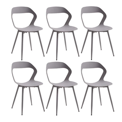 Nordischer Esszimmerstuhl 6er Set – Grau & Grau