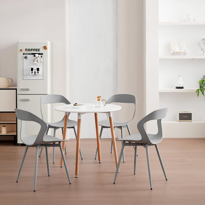 Nordischer Esszimmerstuhl 6er Set – Grau & Grau