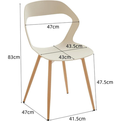 Nordischer Esszimmerstuhl Set 4er – Khaki & Holzoptik