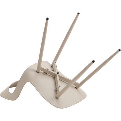 Nordischer Esszimmerstuhl Set 6er – Khaki, Metallbeine & Hohlrücken