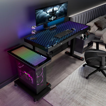 Höhenverstellbarer Computer Tower Ständer ATX-Gehäuse CPU Halter_PC