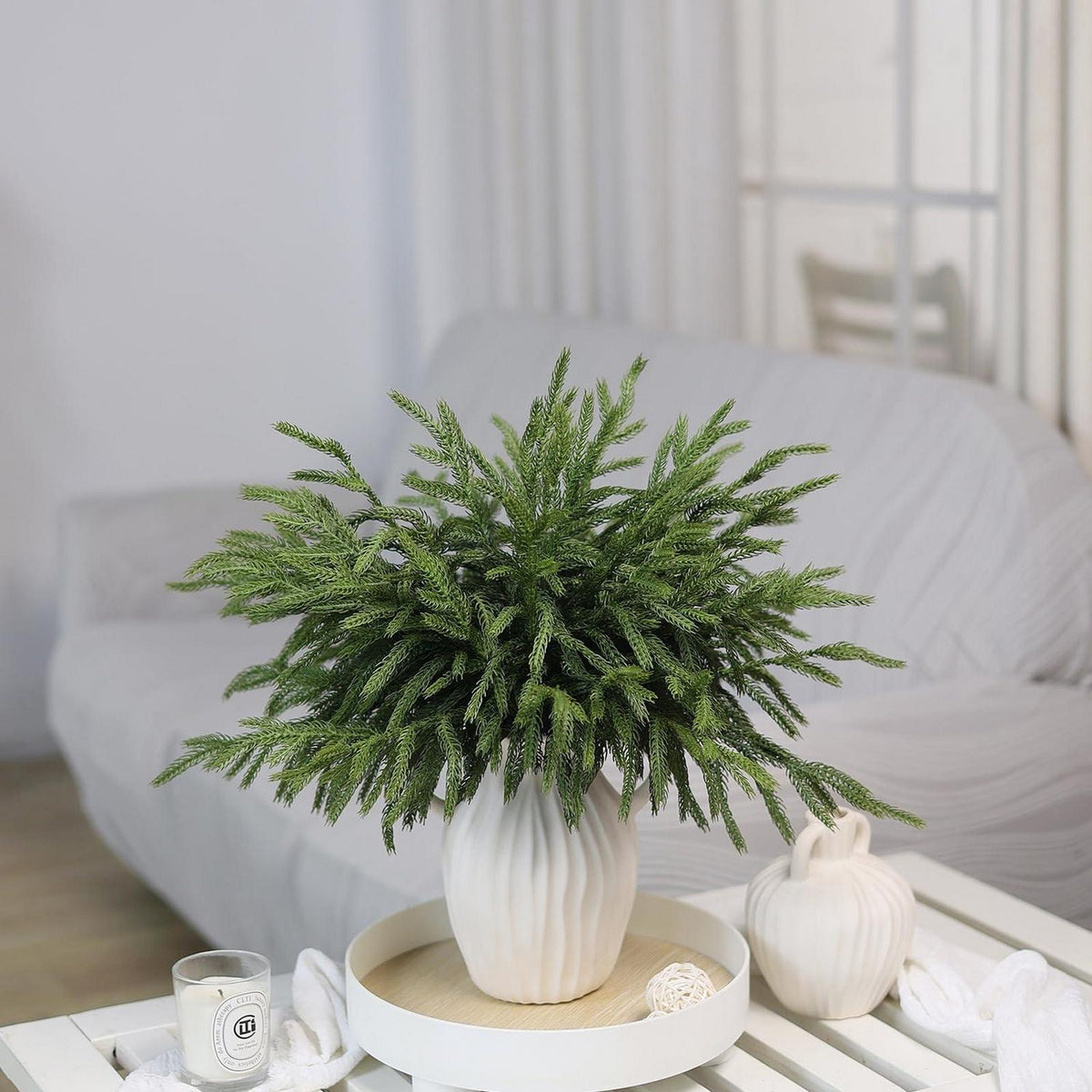Künstliche Norfolk-Tannenzweige - 45cm - 64er Pack für Weihnachten