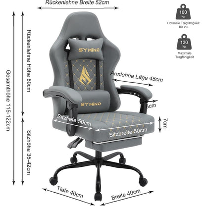 Symino Gaming Stuhl - Ergonomischer Racing Chair mit