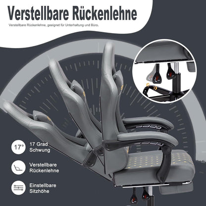 Symino Gaming Stuhl - Ergonomischer Racing Chair mit