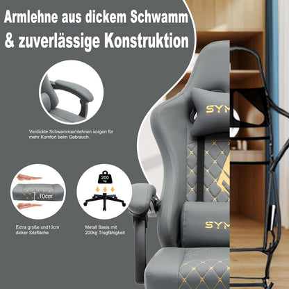 Symino Gaming Stuhl - Ergonomischer Racing Chair mit