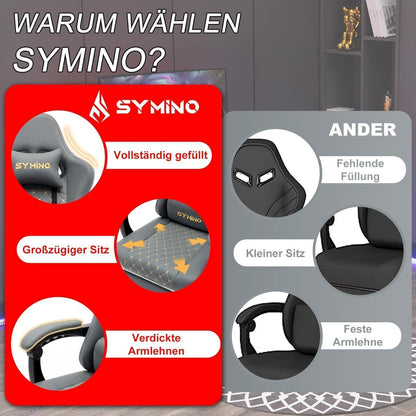 Symino Gaming Stuhl - Ergonomischer Racing Chair mit