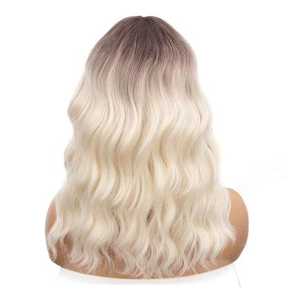 Blond Ombre Bob Perücke mit Pony – 14 Zoll Synthetikhaar