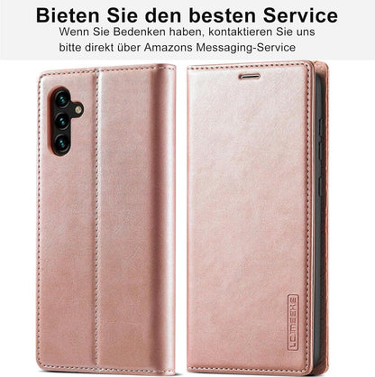 Handyhülle Samsung Galaxy A14 5G Leder Brieftasche Schutz Stoßfest