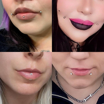 G23 Titan Piercing Schmuck für Ohr, Lippe, Nase – Gewindelose Push-In Studs