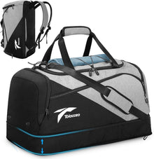 Sporttasche Rucksack 54-72L Erweiterbar mit Schuhfach Nassfach - Grau