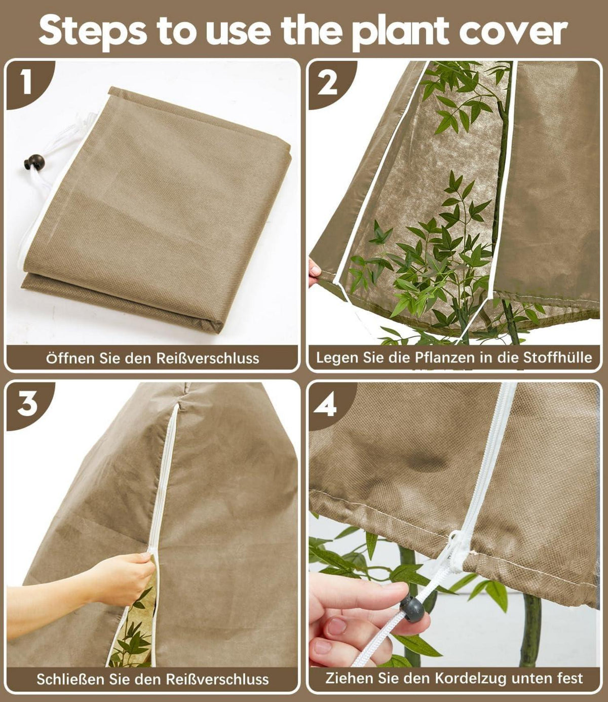 DEWUR 50g Vlies Winterschutz für Pflanzen Frostschutz 80x100cm