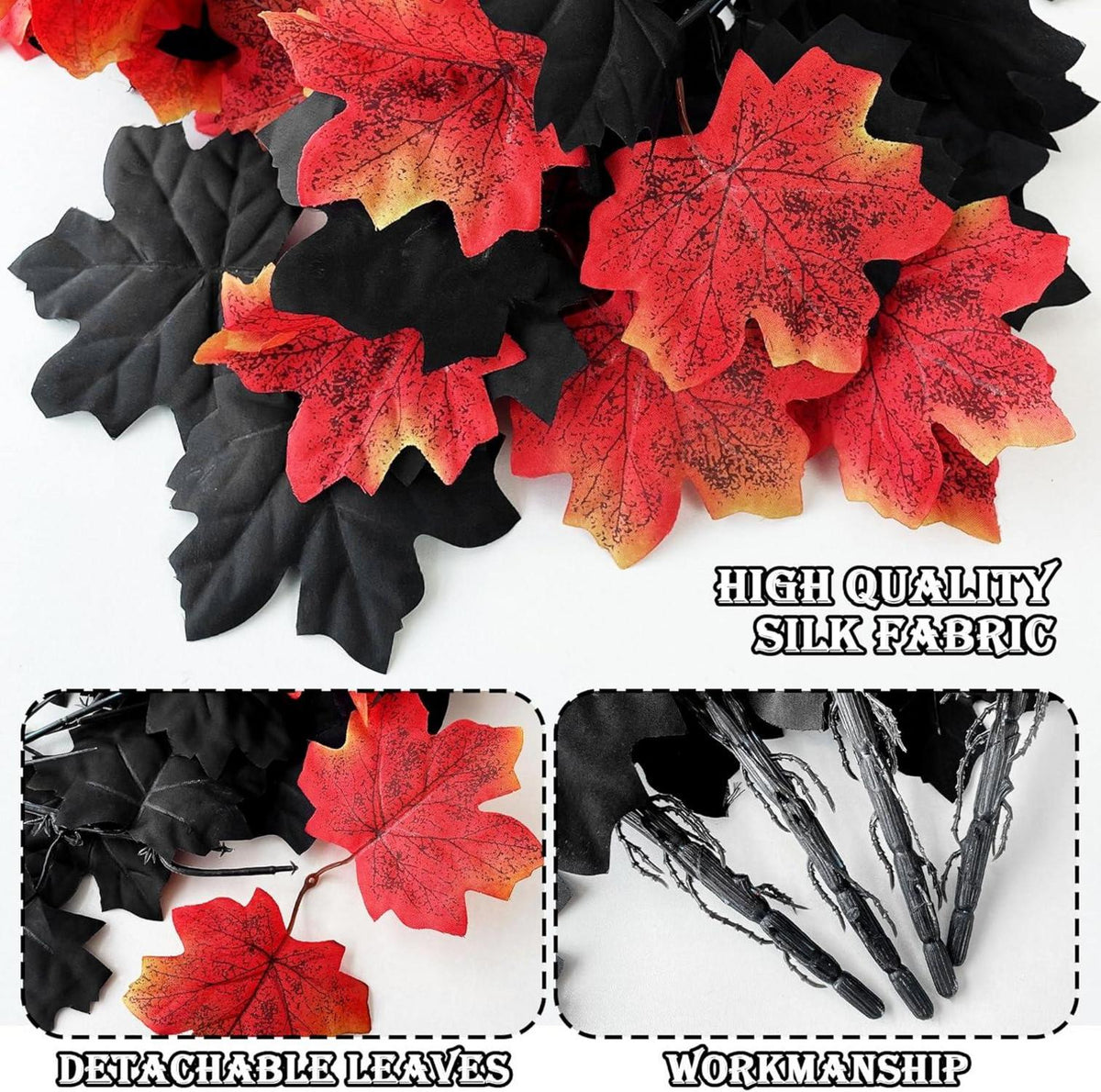 Künstliche Herbststrauß Ahorn Blätter Zweige Herbstdeko