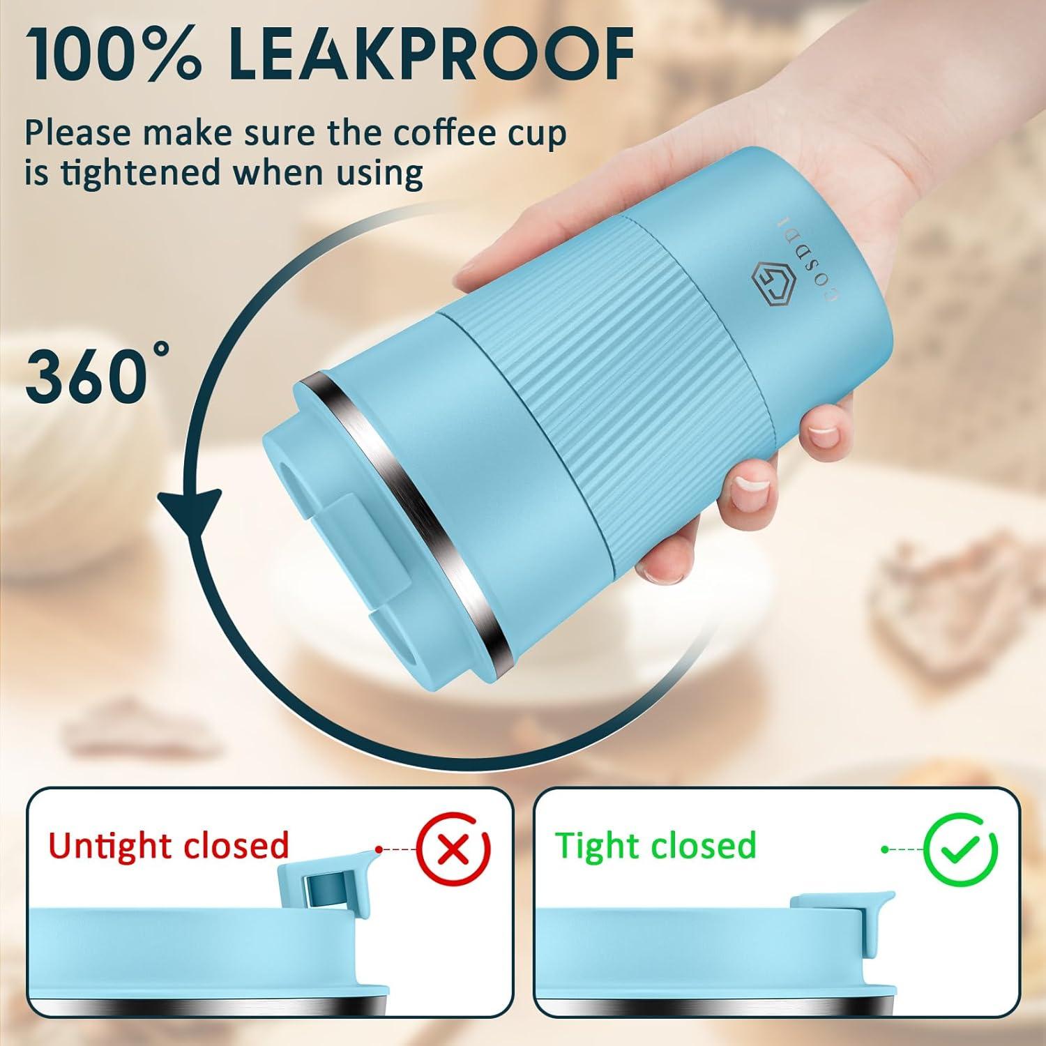 Thermobecher Isolierbecher Edelstahl Travel Mug 380ml Vakuum