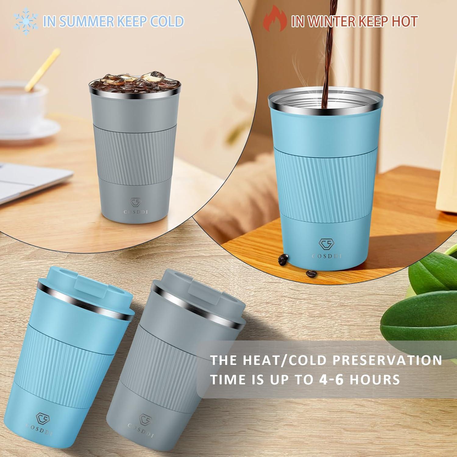 Thermobecher Edelstahl Isolierbecher 380ml Vakuum