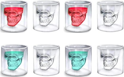 Totenkopf Gläser Set 25ml Schnapsgläser Schädel Lustig Halloween Warme