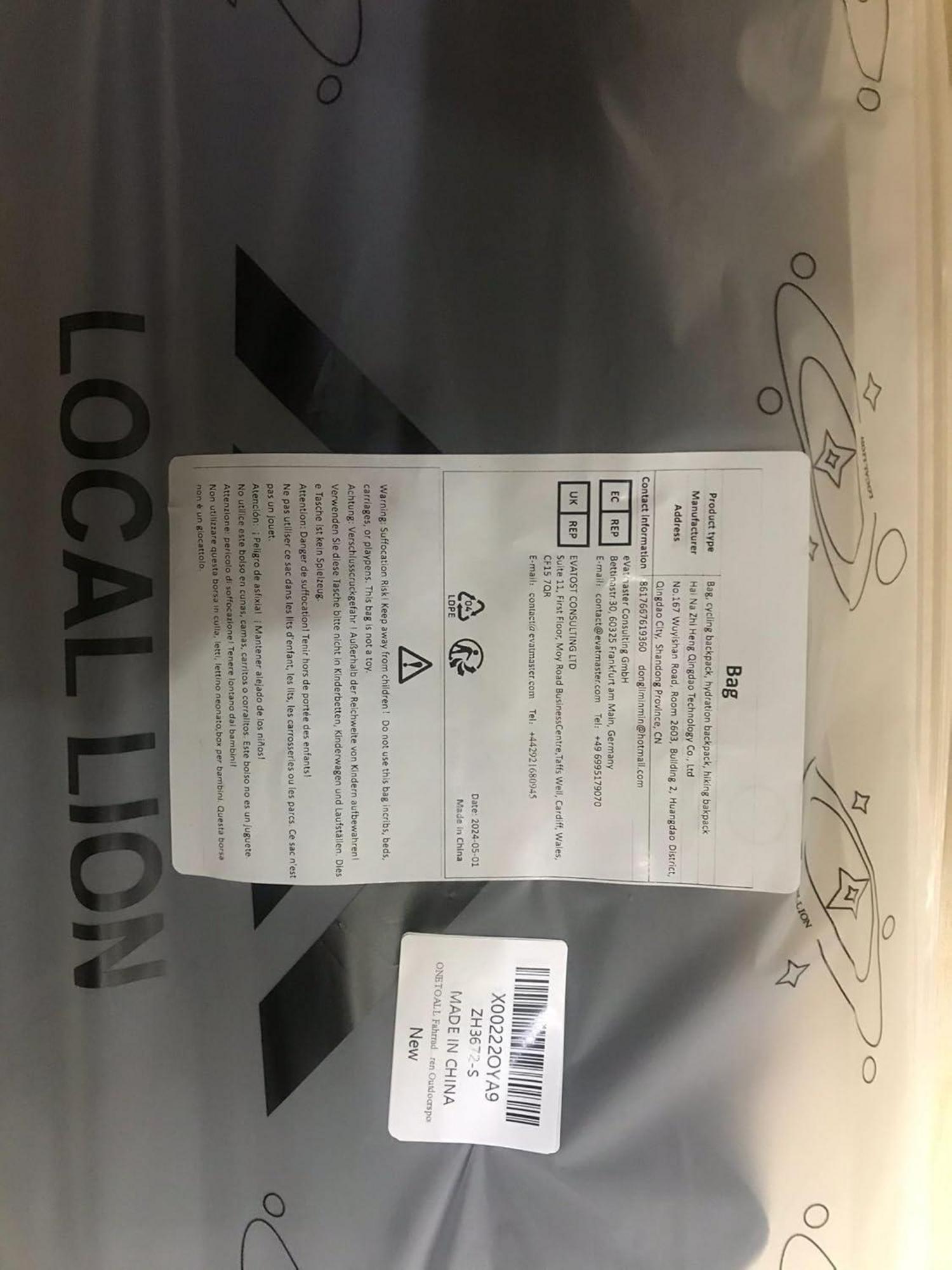 Fahrradrucksack klein 10L wasserdicht mit Helmnetz und Regenschutz