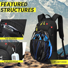 Fahrradrucksack klein mit Regenschutz und Helmnetz 10L für