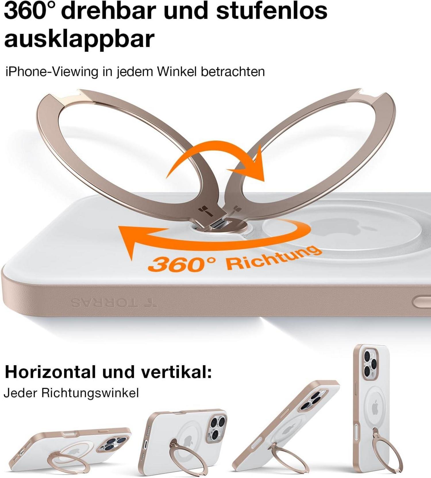 iPhone 16 Pro Max Hülle TORRAS Magnetisches 360° Ostand Spin