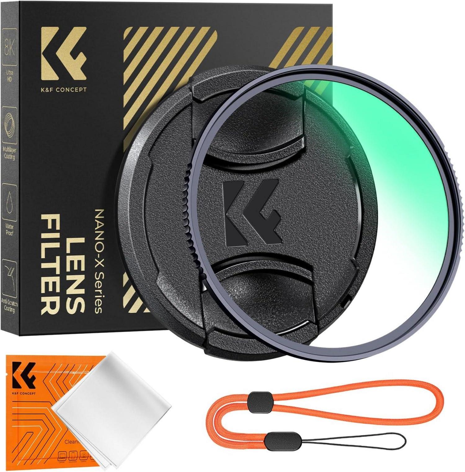 Hochwertiger Nano X-Serie UV Filter 58mm mit Zubehör und 28 Schichten