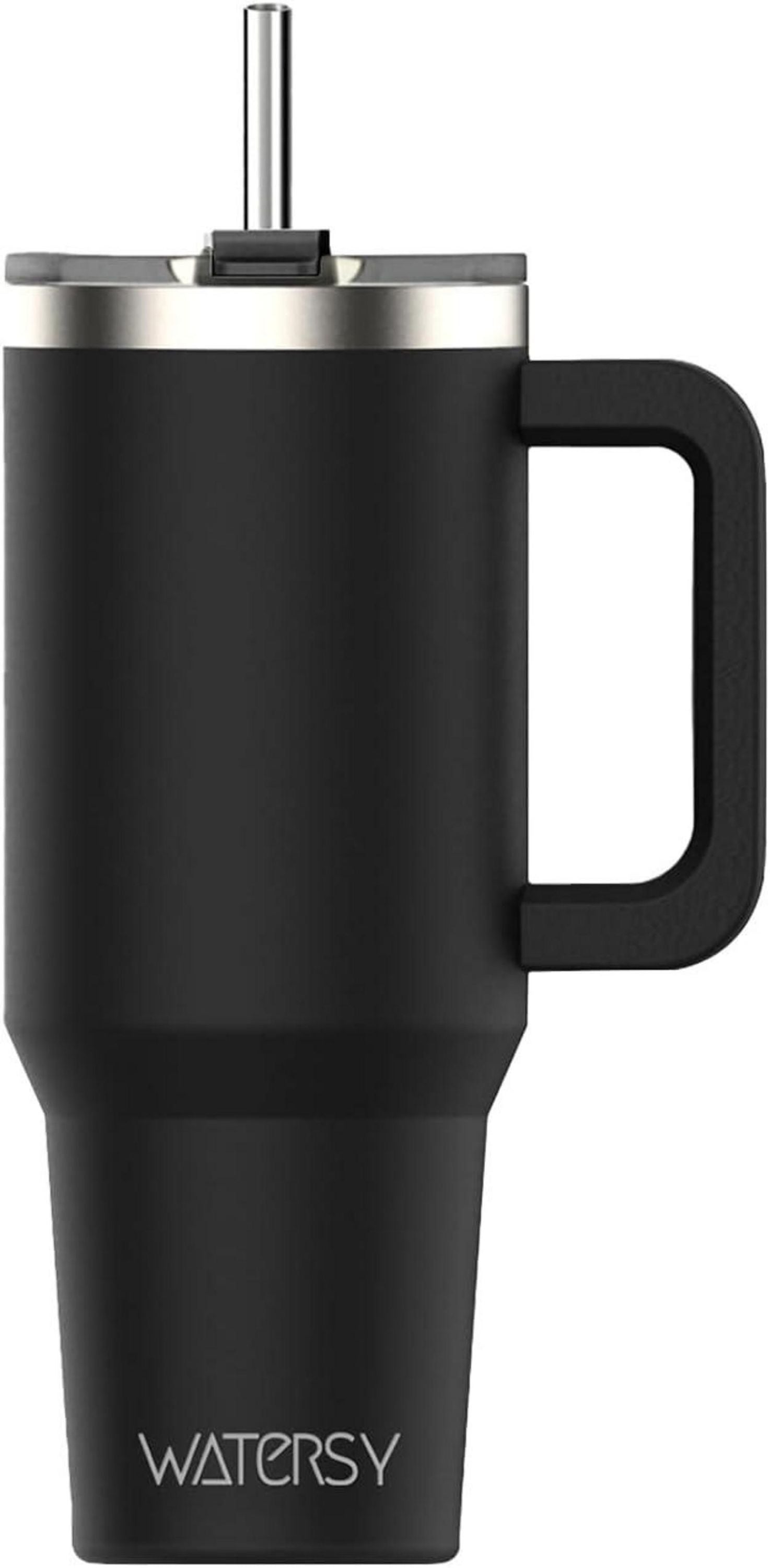Thermobecher 30oz Schwarz Doppelwandiges Vakuum Trinkbecher mit