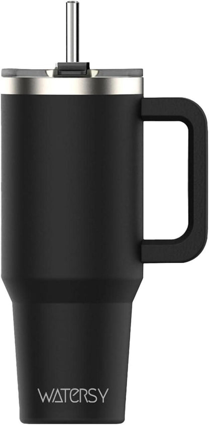 Thermobecher 30oz Schwarz Doppelwandiges Vakuum Trinkbecher mit
