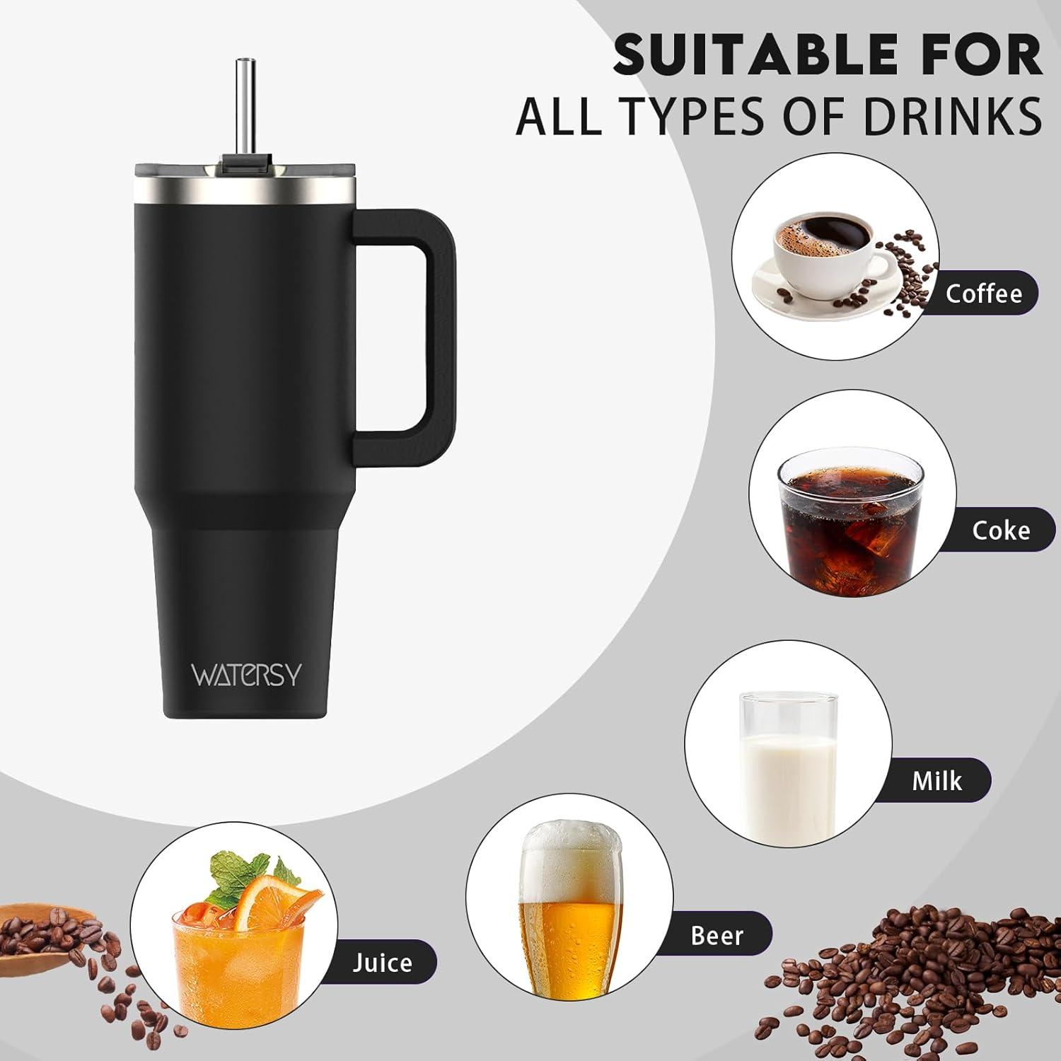 30oz Thermobecher Kaffeebecher Edelstahl Vakuum Auslaufsicher Schwarz