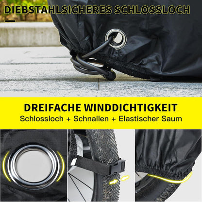 Abdeckplane Fahrrad Wasserdicht Premium Stoff Schutz vor Staub Regen