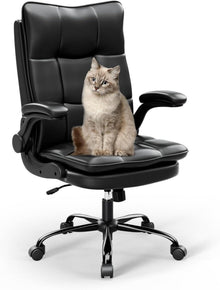 Ergonomischer Bürostuhl Schwarz mit Kratzfestem Technologieleder