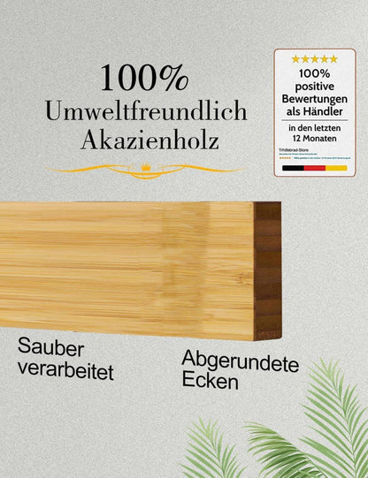 Magnetleiste 50cm Messerhalter Magnetisch Holz Selbstklebend Silber