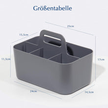 SYLANDO Korb Organizer Kunststoff Grau 24x15x11cm - Stifte