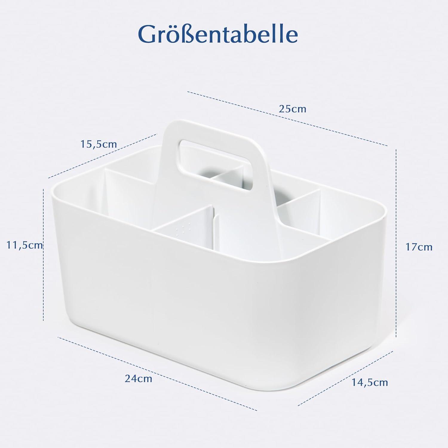 SYLANDO Korb Organizer mit Griff 24x15x11 cm Kunststoffkorb