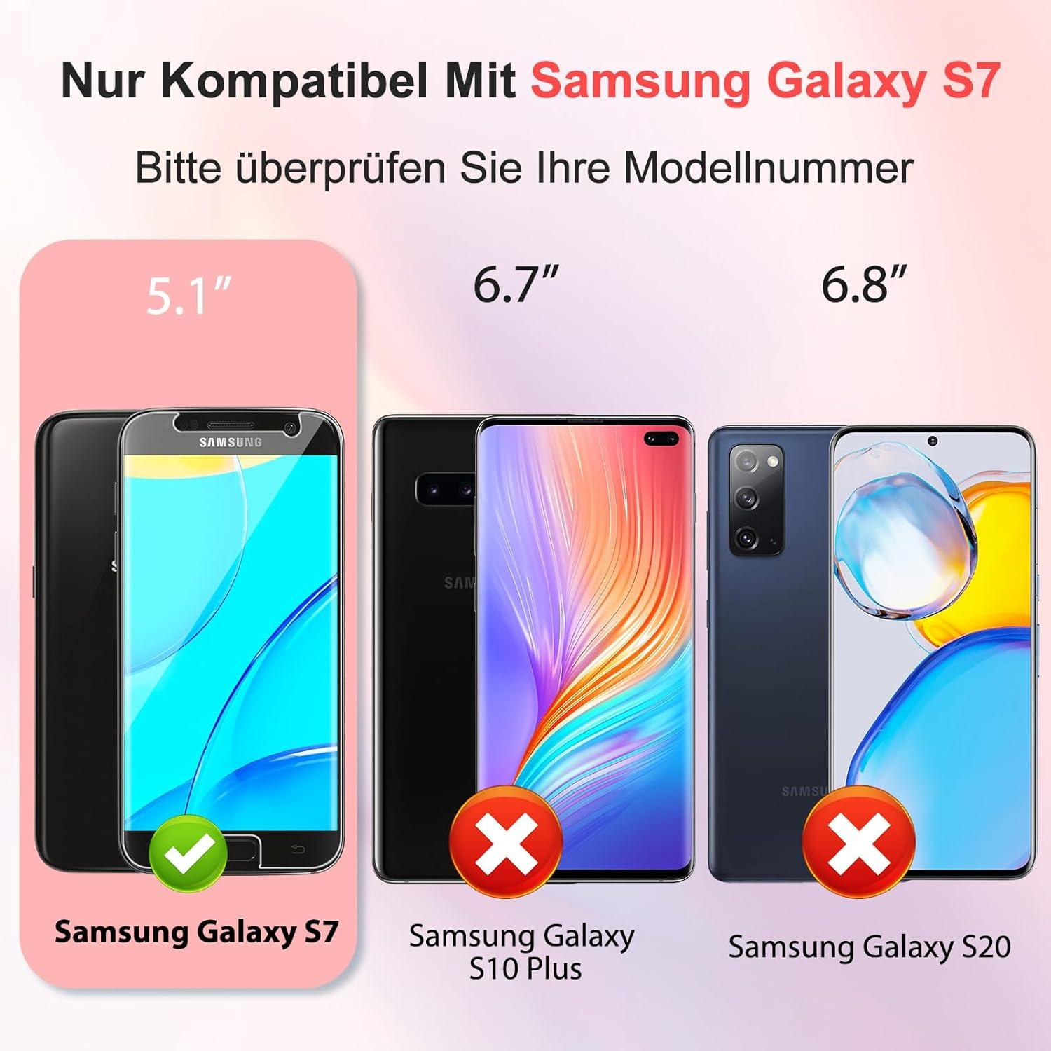 2x Samsung Galaxy S7 Panzerglas Schutzfolie 9H HD