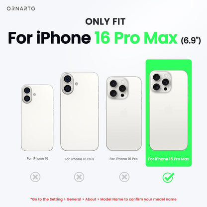 ORNARTO iPhone 16 Pro Max Hülle MagSafe kompatibel stoßfest