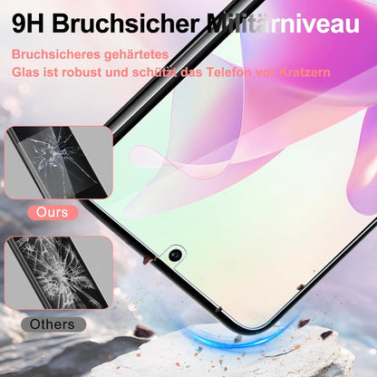 2x Panzerglas Schutzfolie Samsung Galaxy S22 5G Härte 9H Fingerabdruck Display