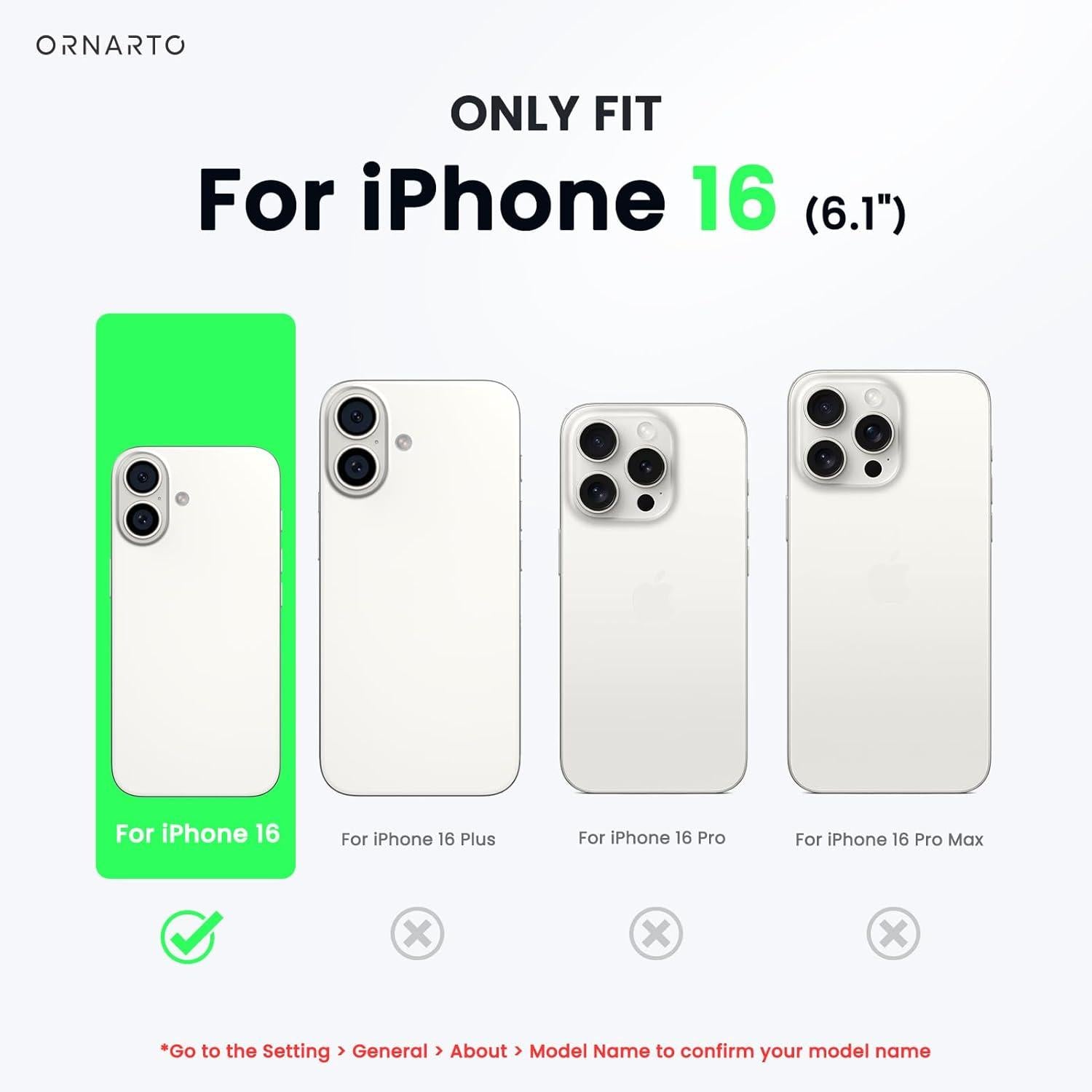 ORNARTO iPhone 16 Hülle MagSafe kompatibel