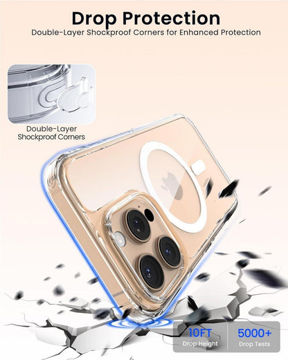 iPhone 16 Pro Hülle, MagSafe kompatibel, Anti-Vergilbung, DoppelAirBags