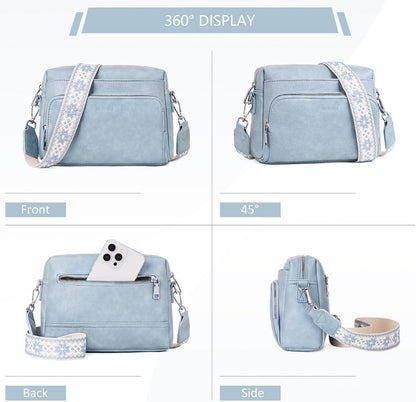 MUIIKOLA Umhängetasche Damen RFID PU Leder