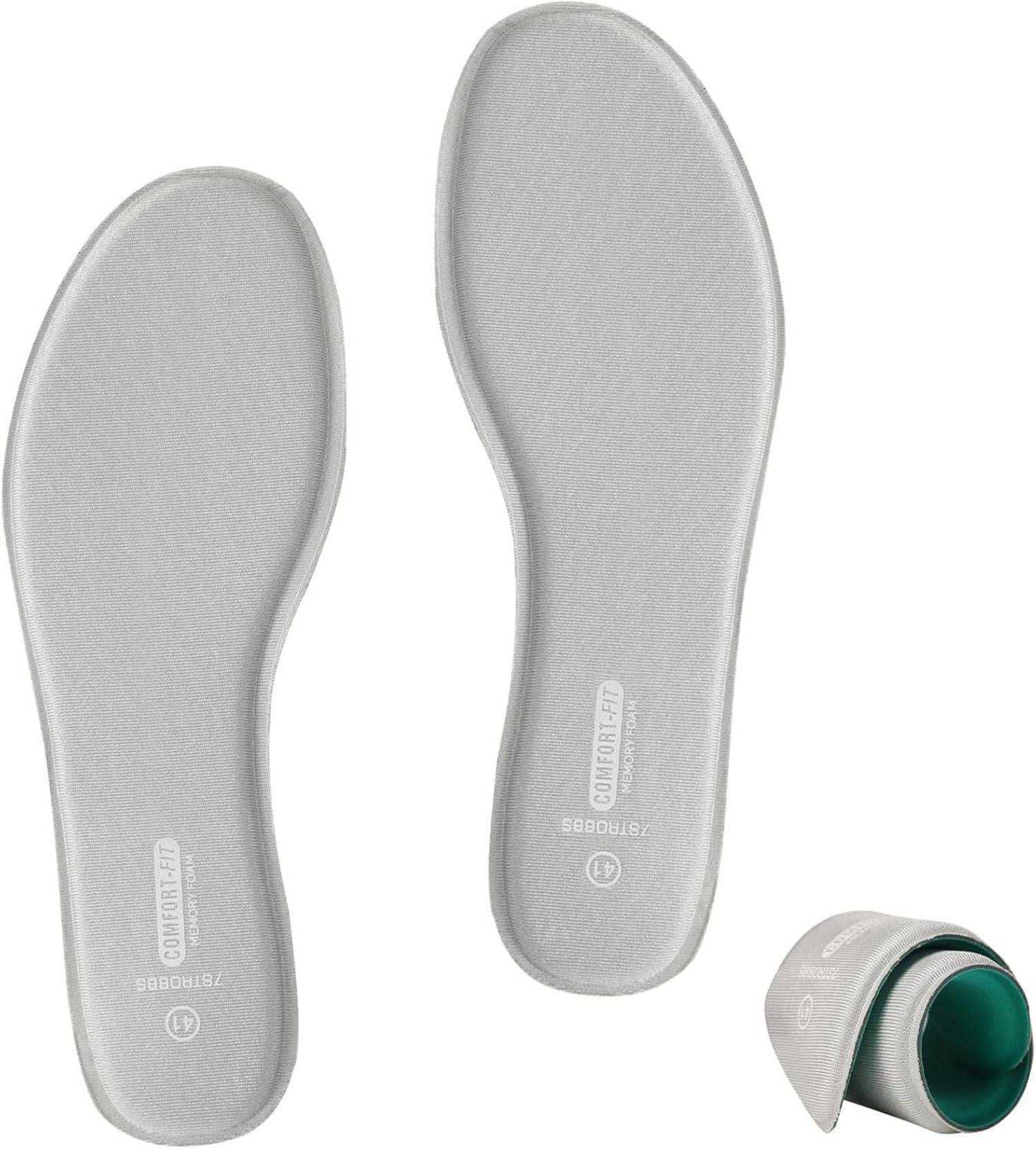 Memory Foam Einlegesohlen für Damen Herren Grau EU45