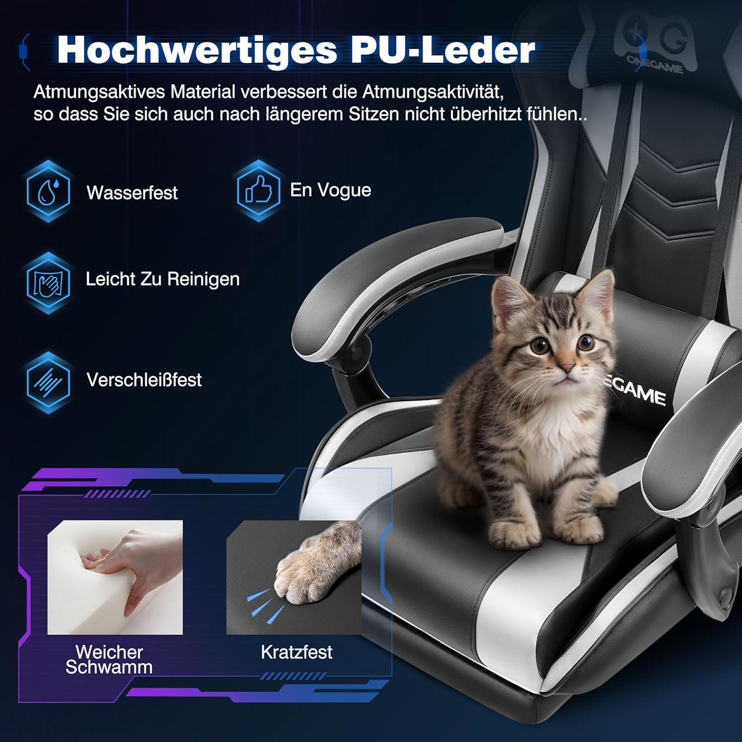 OneGame Gaming Stuhl Bürostuhl PU-Leder