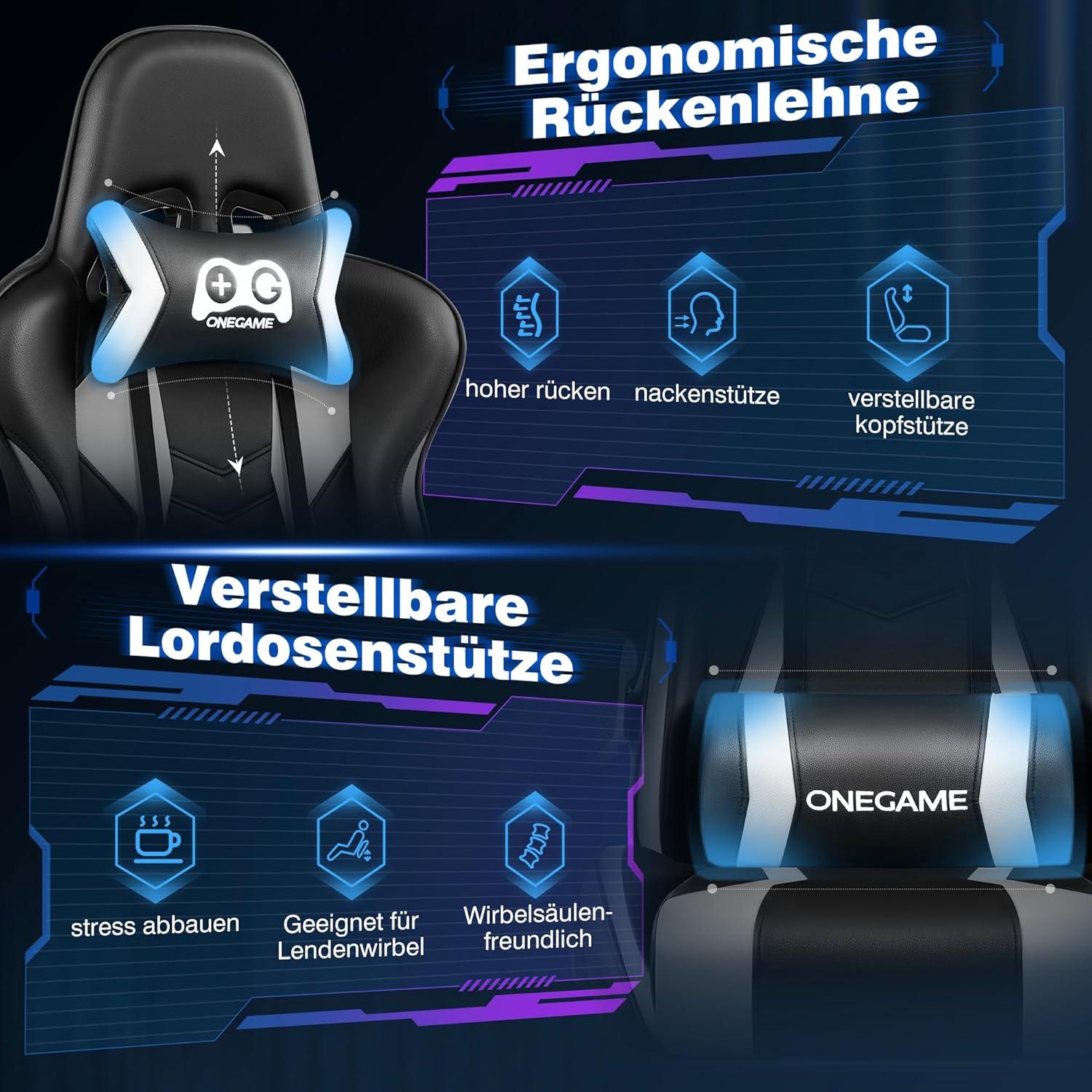 OneGame Gaming Stuhl Bürostuhl PU-Leder