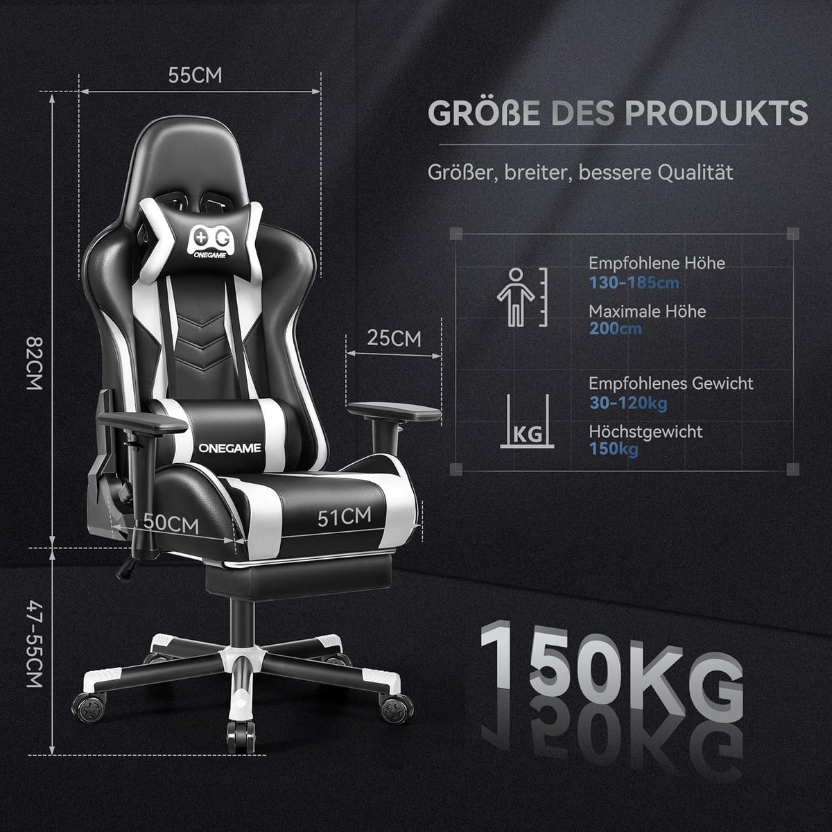 Ergonomischer Gaming Stuhl mit