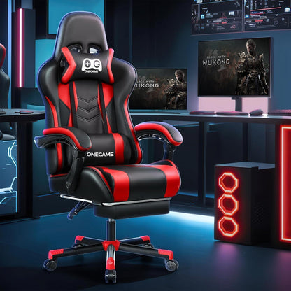 OneGame Gaming Stuhl mit Fußstütze, hohe