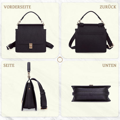 Kleine Handtasche Damen Umhängetasche French Style Ledertasche