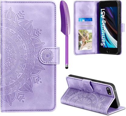 Hülle für iPhone SE 2022/2020/7/8 Flip PU Leder Hellviolett