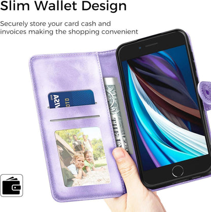 Handyhülle iPhone SE 2022/2020 7/8 Leder Flip Wallet Case