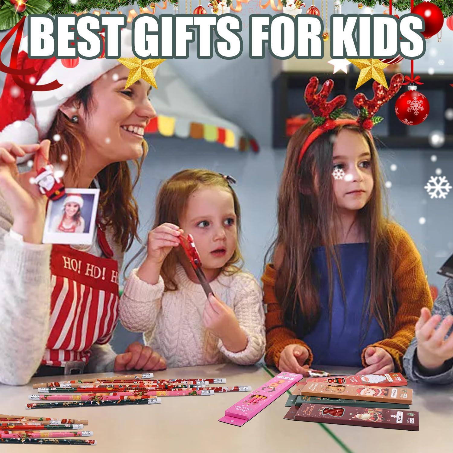 30 Stück Bleistift Weihnachten mit Radiergummi 5 Arten Weihnachtsmotiv