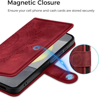Samsung Galaxy S24 5G Hülle - EASDNB Leder Wallet Case - Rot