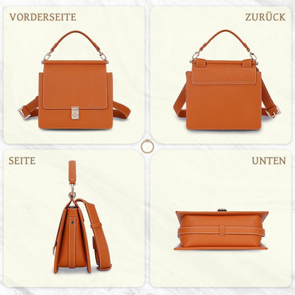 Kleine Handtasche Damen Umhängetasche French Style Ledertasche